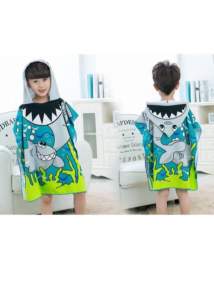 Children's Beach Hooded Bath Towel Multicolour 60X60cm - Image 2
