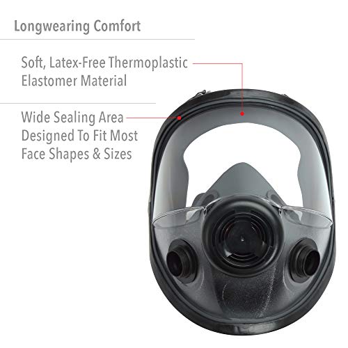 NORTH Honeywell North 5400 Series Niosh-Approved Full Facepiece Respirator, Small (54001S) - Image 5