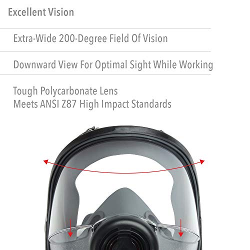 NORTH Honeywell North 5400 Series Niosh-Approved Full Facepiece Respirator, Small (54001S) - Image 3