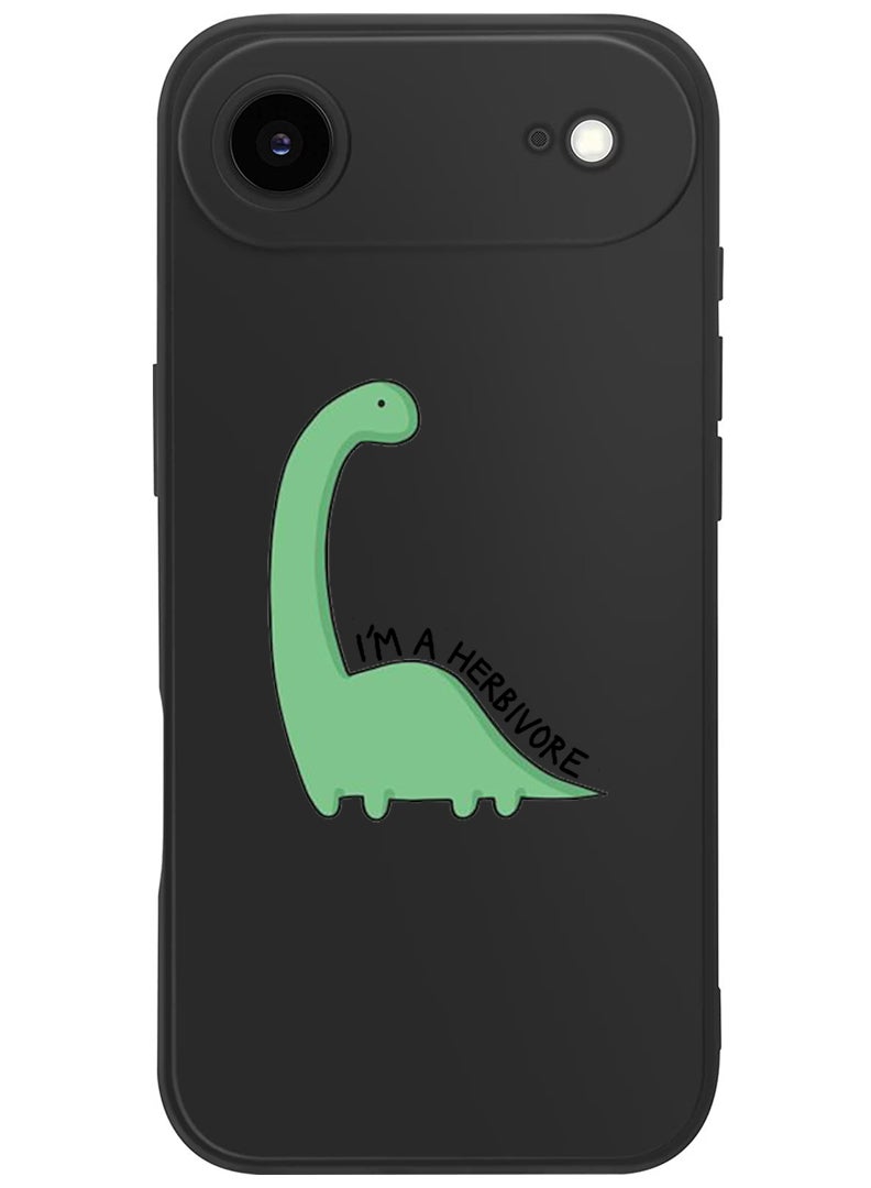 Theodor Protective Slim Fit Case Liquid Silicone Cover with Full Body Protection Anti-Scratch Shockproof Case For Apple iPhone 17 Air (Black) Dino - Image 1