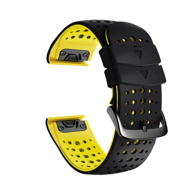 Azonee Quick Fit 22mm Silicone Sport Strap Compatible with Garmin Fenix 7/6/5, Epix 2/Pro 47mm, Forerunner 955 Waterproof Hypoallergenic Band - Image 2