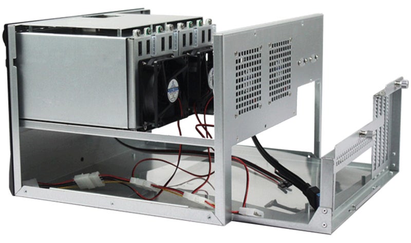 KCMconmey 8 + 1 Bay DIY NAS Case, 8 x 2.5/3.5″ Tray + 1 x 2.5″ Internal Bay. MB MATX/ITX. Flex PSU. Front USB 3.0 8cm Chassis Fan Hot Swap Backplane. Network Attached Storage Private Cloud Enclosure - Image 5