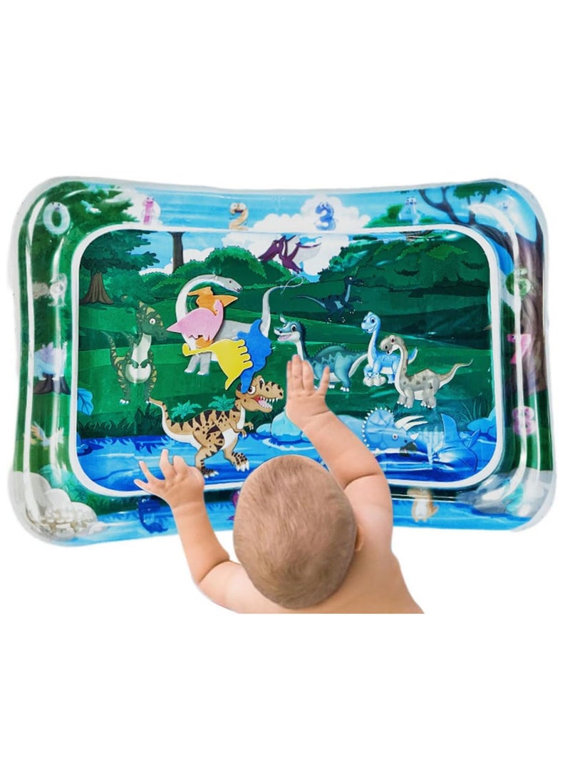 ECVV Tummy Time Water Mat for Baby, Kids Inflatable Water Play Mat for Infant/Toddlers, Baby Water Pad Sensory Toy for Early Development Activities - Image 1