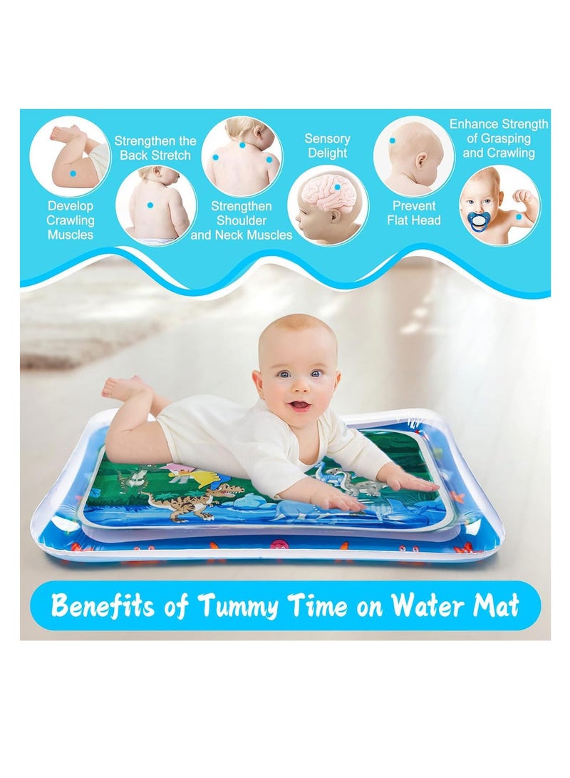 ECVV Tummy Time Water Mat for Baby, Kids Inflatable Water Play Mat for Infant/Toddlers, Baby Water Pad Sensory Toy for Early Development Activities - Image 3