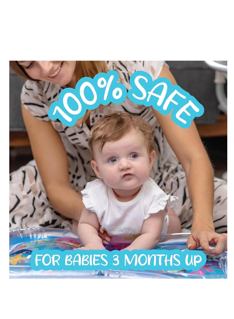 ECVV Tummy Time Water Mat for Baby, Kids Inflatable Water Play Mat for Infant/Toddlers, Baby Water Pad Sensory Toy for Early Development Activities - Image 5