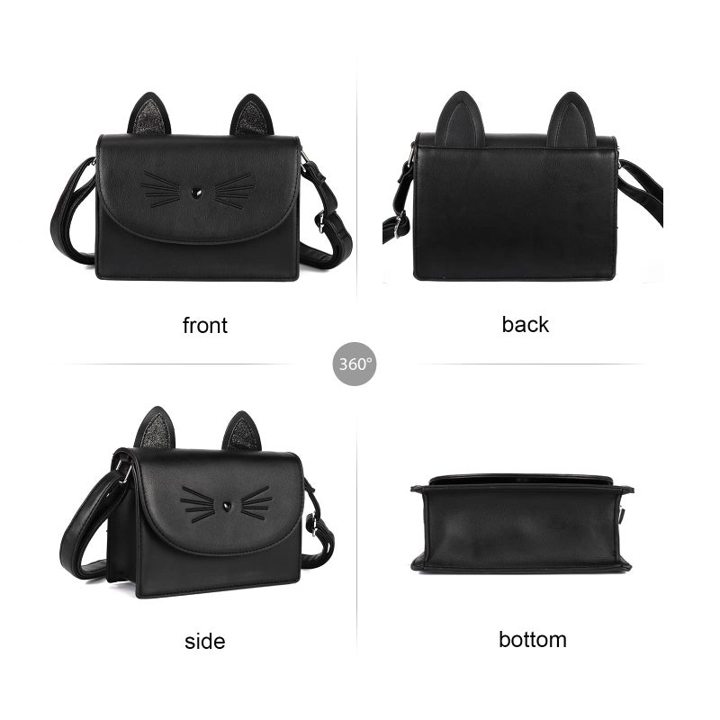 AFKOMST Cute Purses for Teen Girls Small Crossbody Purse and Handbags Cat Gifts for Kids - Image 3