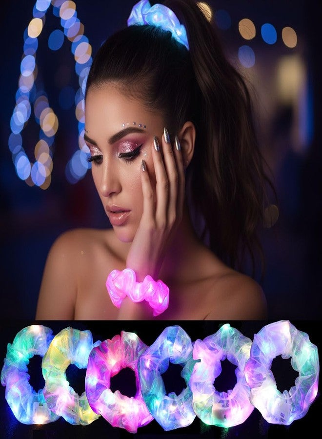 ووي ربطات شعر مضيئة على شكل حورية البحر من Woeoe، إكسسوارات شعر ملونة بإضاءة LED، مثالية لحفلات الرقص الصاخبة للنساء - Image 1