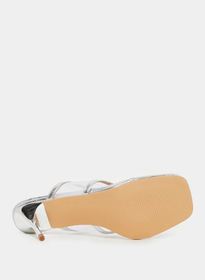 Styli Styli Transparent Thong Toe Stiletto Heel Sandals