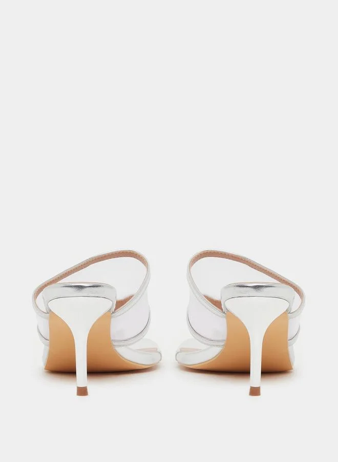 Styli Styli Transparent Thong Toe Stiletto Heel Sandals