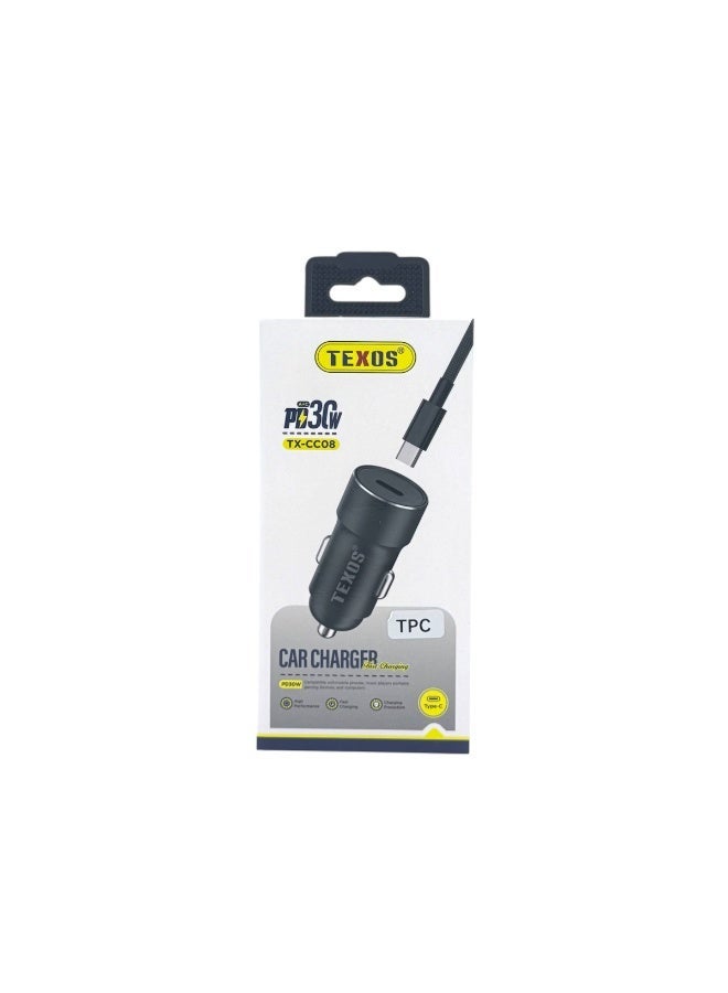 TEXOS TX-CC08 PD 36W USB-C Car Charger - Image 1