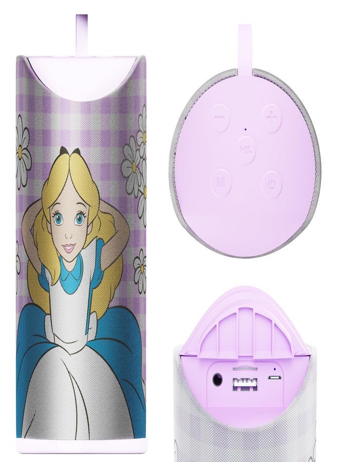 iJoy Disney Alice in Wonderland Bluetooth Speaker- Alice Splashproof Wireless Speaker W/ 3 Hrs Playtime/SD Slot/FM Radio- Alice in Wonderland Gifts for Women, Men and All Fans of Alice in Wonderland - Image 1