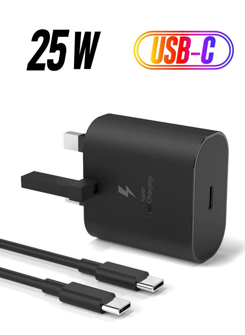 Gravity 25W USB C Charger Replacement for compatible  Samsung Galaxy S23/S23 Ultra/S22/S22+/S21/S21 FE/A73/A23/A33/A53/Z Flip 4/Z Fold 4, Type C PD3.0 & PPS Super Fast Charger Plug with 1m Charging Cable - Image 1
