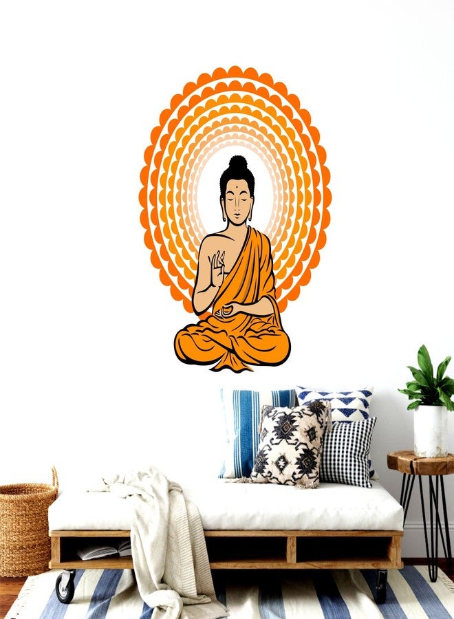 Sticker Yard Lord Gautam Buddha Vinyl Wall Sticker for Living Room/Bedroom/Office and All Decorative Wall Stickers Size 50X55CM - Image 3
