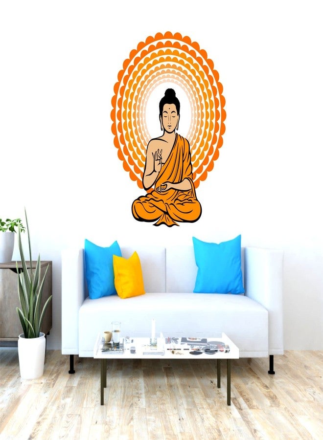 Sticker Yard Lord Gautam Buddha Vinyl Wall Sticker for Living Room/Bedroom/Office and All Decorative Wall Stickers Size 50X55CM - Image 2