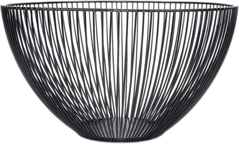 Wire Fruit Basket Black Fruit Bowl for Kitchen Counter Wave Fruit Basket Serving Bowl Wire Fruit Dish for Fruits and Veggiesyx  - Image 1