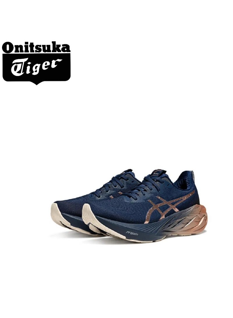 Onitsuka Tiger Outdoor Running Shoes Blue/Gold for Beginner Runners/Marathon/Long Distance Running for Men/Women/Students - Image 2