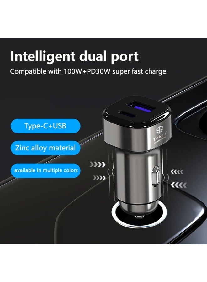 Toby's Toby’s Professional 100W Car Cigarette Charger with USB + USB-C PD Port – Dual Port Fast Charger, 20V/5A Output, Compatible with iPhone, Android, Laptops & Tablets – 12V-24V Vehicle Charging Adapter - Image 5