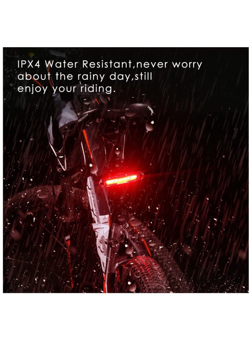 Excefore Bike Tail Light 168 Lumens Super Bright Red/Blue Bicycle Light 500mah Lithium Battery Rear Bike Light USB C Rechargeable 5 Modes Waterproof Safety for Mountain Cycling Taillights, and Road Bike  - Image 5