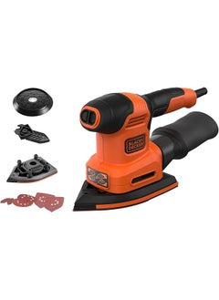 BLACK+DECKER 200W 4 In 1 Multi Sander With Interchangeable Base Orange Black Bew200 Gb 2 Years  - Image 1