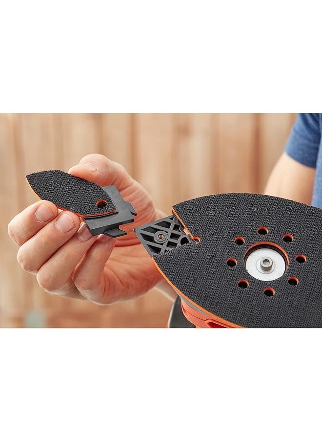 BLACK+DECKER - 200W 4 In 1 Multi Sander With Interchangeable Base Orange Black Bew200 Gb 2 Years - Image 1