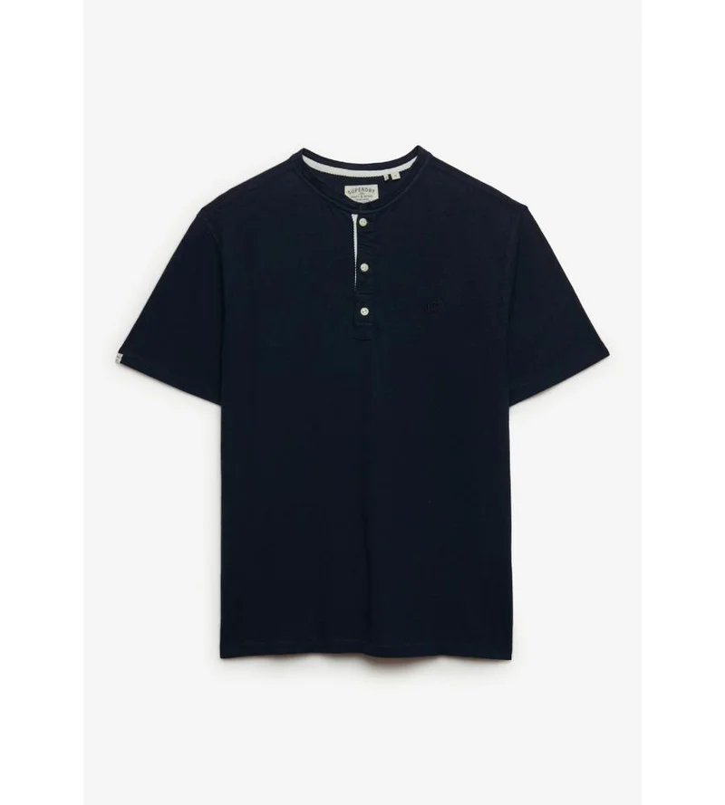 Superdry Classic Cotton Linen Short Sleeve Grandad T-shirt