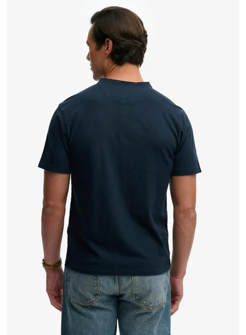 Superdry  Classic Cotton Linen Short Sleeve Grandad T-shirt for Men | Best Price UAE