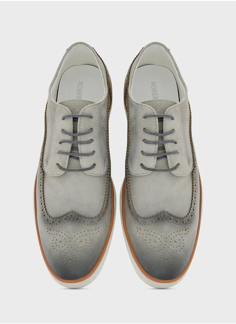 Robert Wood Brogue Design Casual Lace Ups