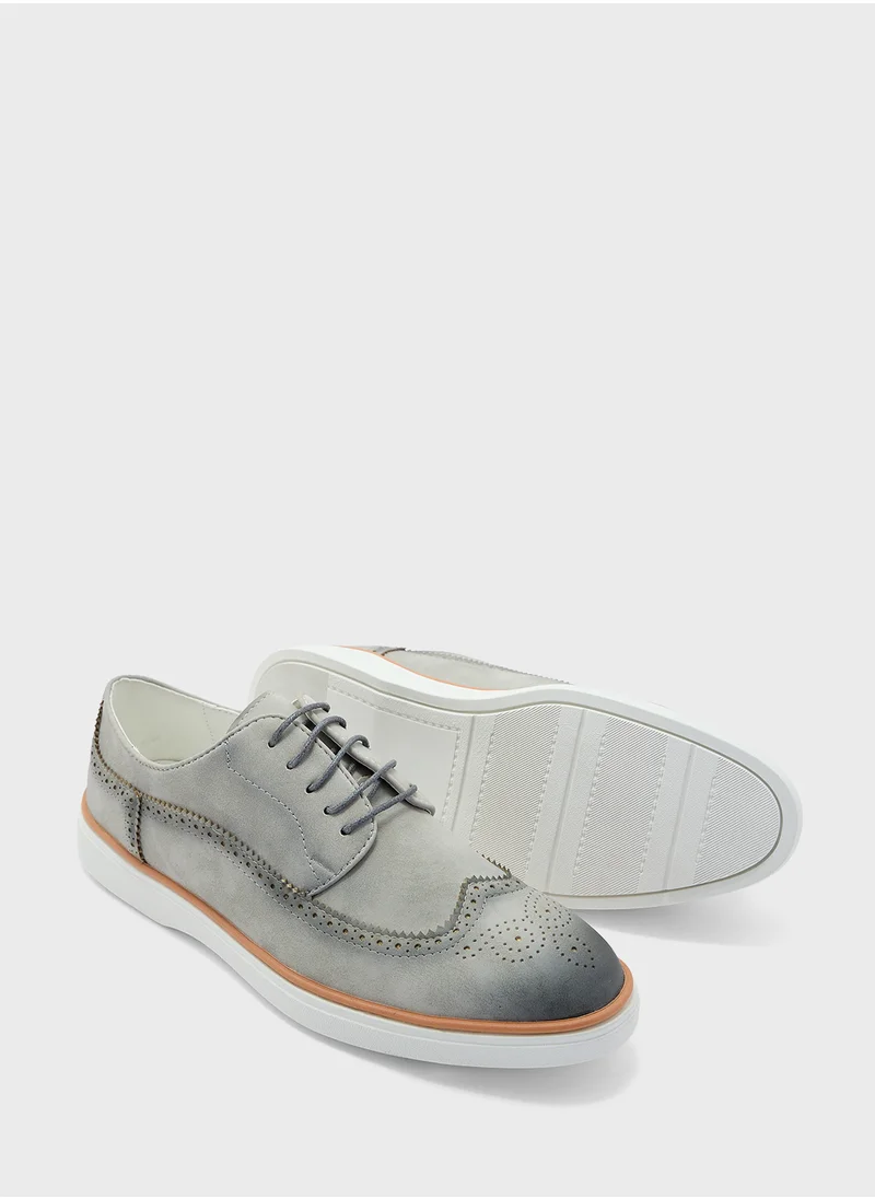 Robert Wood Brogue Design Casual Lace Ups