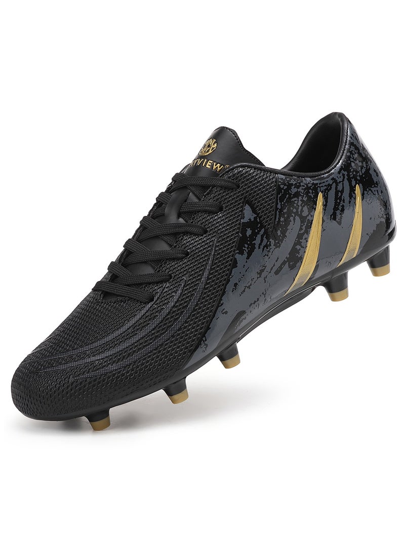 Sky View Football Cleats Men Women Non-Slip Low Top Soccer Shoes Lightweight Shock Resistant Training Sneaker Breathable Professional Turf Shoes Sport Athletic Ground Football Boots  - Image 1