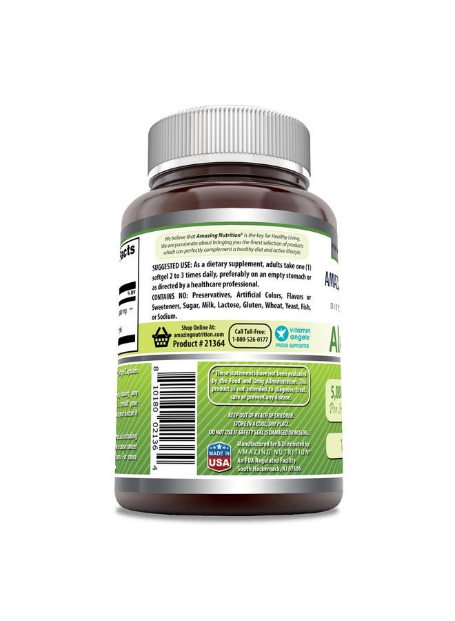 Amazing Nutrition Amazing Formulas Aloe Vera 5000Mg 120 Softgels Supplement ; Nongmo ; Gluten Free - Image 4