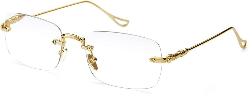 TERAISE Frameless Metal Reading Glasses for Men/Women Blue Light Blocking -Rimless Fashion Comfortable Computer Eyeglasses - Image 1
