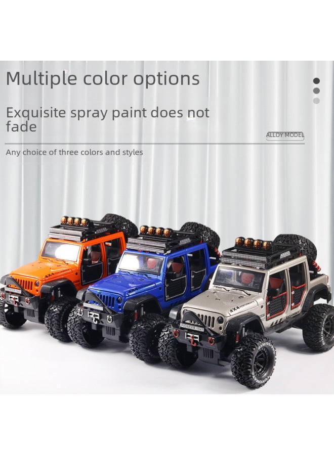 1:24 Simulation Off-road Alloy Toy Car Model Sound And Light Children's Toy Pull Back Car Model A Generation Of Hair-Color:Orange - Image 5