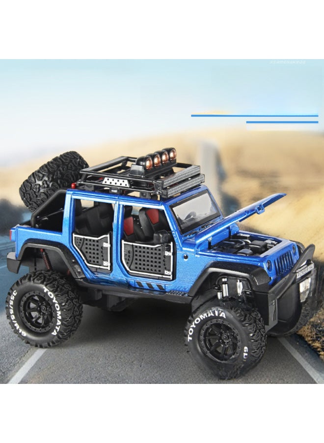 1:24 Simulation Off-road Alloy Toy Car Model Sound And Light Children's Toy Pull Back Car Model A Generation Of Hair-Color:Orange - Image 2