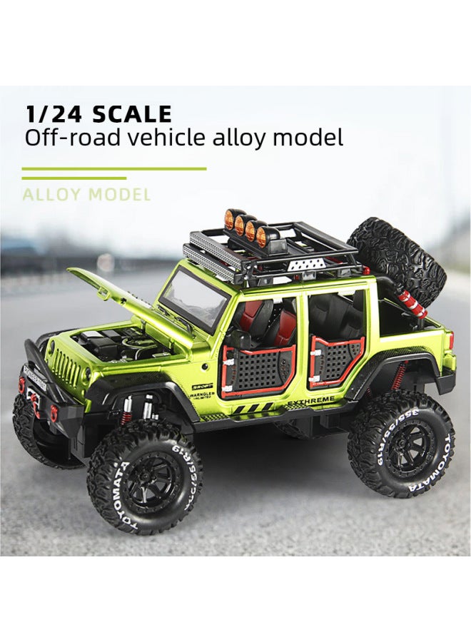 1:24 Simulation Off-road Alloy Toy Car Model Sound And Light Children's Toy Pull Back Car Model A Generation Of Hair-Color:Orange - Image 3