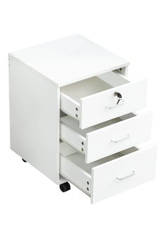 JOMILA Lockable Rolling Container with 3 Drawers Filing Cabinet Under Desk Office Cabinet with Wheels Documents in DIN A4 Legal Letter Format Office Furniture Office  - Image 2