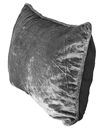Dekor World 2 Piece Regular Cotton Filled Velvet Royal Collection Pillow(Silver, 12x20 inches or 30x50 cm)-for Living Room and Bedroom - Image 3