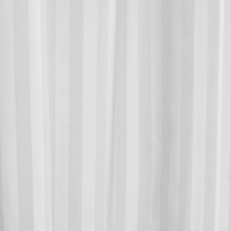 Obsessions ستارة دش مقاومة للماء مخططة من البوليستر مع 12 خطاف 180X230 سم_أبيض - Image 3