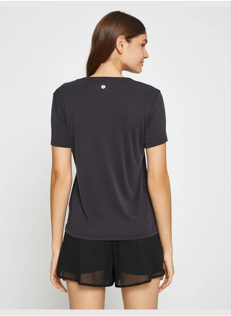 KOTON Basic Sport T-Shirt Modal Blended