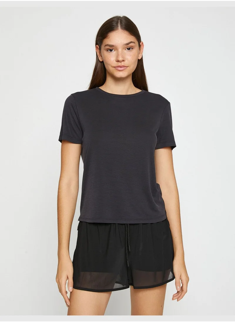 KOTON Basic Sport T-Shirt Modal Blended