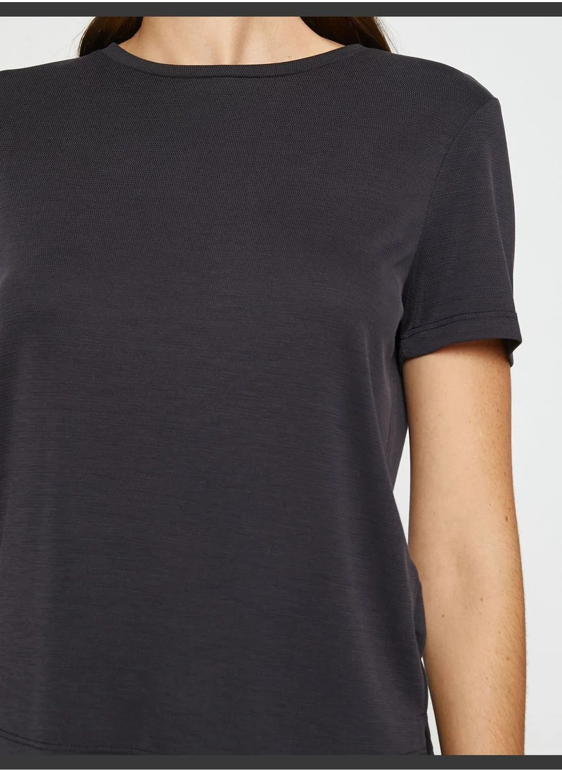 KOTON Basic Sport T-Shirt Modal Blended