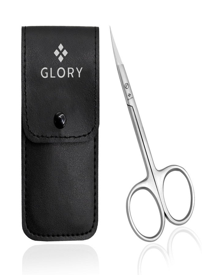 Glory Arrow Point Scissors Precision Beauty Scissor for Cuticles, Eyebrows & Eyelashes 4” Fine Tip Sharp Blade Trimming Scissors Stainless Steel Grooming Tool - Image 1