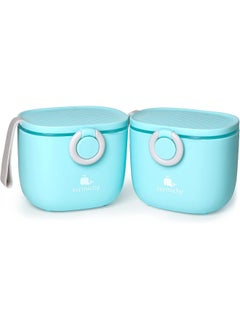 Termichy Termichy Baby Formula Dispenser, Portable Milk Powder Dispenser Container with Carry Handle and Scoop for Travel Outdoor Activities with Baby Infant, 8.8OZ, 0.55LB, 250g (Blue-2pack)  - Image 1