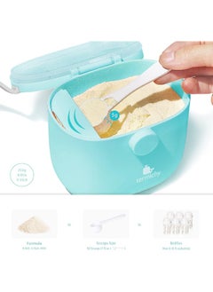 Termichy Termichy Baby Formula Dispenser, Portable Milk Powder Dispenser Container with Carry Handle and Scoop for Travel Outdoor Activities with Baby Infant, 8.8OZ, 0.55LB, 250g (Blue-2pack)  - Image 2