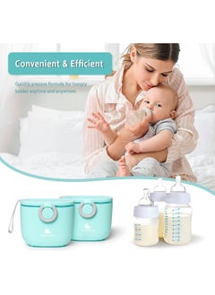 Termichy Termichy Baby Formula Dispenser, Portable Milk Powder Dispenser Container with Carry Handle and Scoop for Travel Outdoor Activities with Baby Infant, 8.8OZ, 0.55LB, 250g (Blue-2pack)  - Image 4
