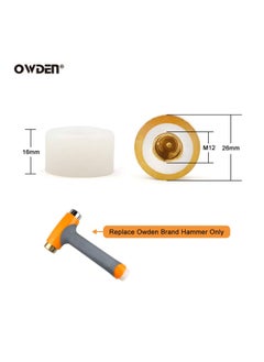 Generic OWDEN Professional Jewelry metal stamps hammer with 2 replace hammer heads No-Rebound steel bench block set Jewelry stamping working tools Metal letter punch for brass aluminium copper leather marks.  - Image 4