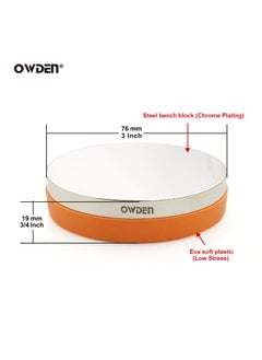 Generic OWDEN Professional Jewelry metal stamps hammer with 2 replace hammer heads No-Rebound steel bench block set Jewelry stamping working tools Metal letter punch for brass aluminium copper leather marks.  - Image 3