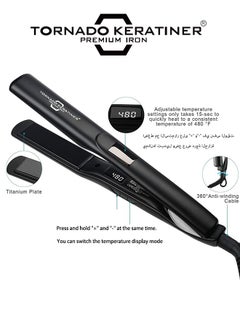 Tornado Keratiner Ceramic Hair Straightener 100V-240V  Temperature Range Up To 480°F  - Image 2