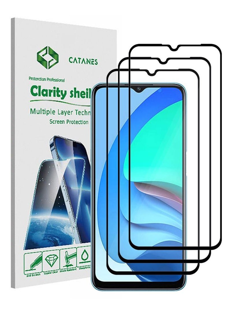 CATANES 3 Pack For Oppo A56 5G Screen Protector Tempered Glass Full Glue Back  - Image 1