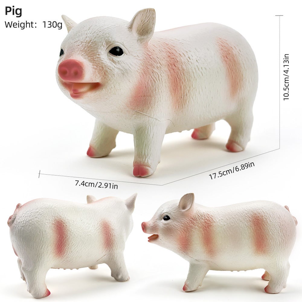 Plush Pink let Simulation Toy gy soft rubber filled with cotton