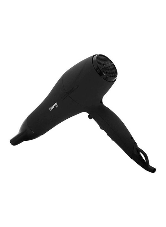 GEEPAS Professional 2200W Ionic Hair Dryer - High Speed Quiet Blow Dryer with 3 Heat & 2 Speed Settings, Cool Shot, Concentrator Nozzle & Hanging Hook - Perfect for Salon & Home Styling Black - Image 2